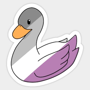 Pastel Asexual Duck Sticker